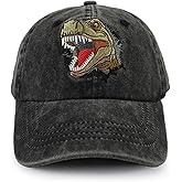 Dinosaur Kids Hat for Boys Girls Ages 3-10, Cute Adjustable Embroidery Cotton Animal Baseball Cap