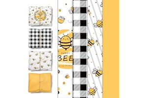 Nicrolandee Bee Party Supplies - 24 Sheets Tissue Paper for Bee Day Theme Gift Wrap, Yellow Black Honey Bee Wrapping Tissue Paper for Birthday Baby Shower Gender Reveal Bee Day Party Decoration