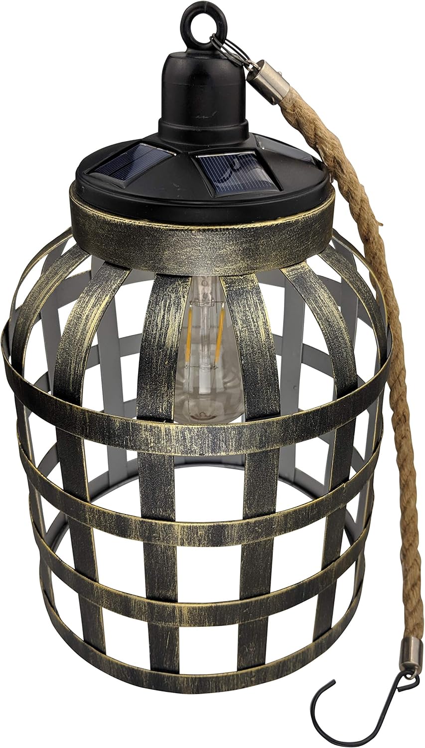 barrette solar post caps on Lighting Ceiling Fans Yard Island Solar Led Edison Bulb Large Hanging Cage Lantern Style 5 Outdoor Lighting