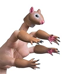 AQKILO Squirrel Finger Puppet Set, Animals Puppet