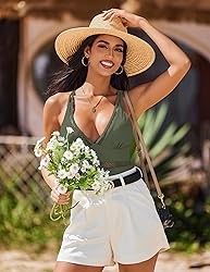 AI'MAGE Women One Piece Swimsuit Sexy V Neck
