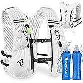 BECOJADDE Running Vest Hydration Backpack for Men Women, 5L Lightweight Running Backpack Hydration Pack for Marathon, Trail, Cycling, Hiking, Jogging