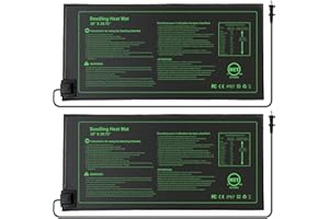 PAIGTEK Seedling Heat Mats, for Seed Starting Propagation and Increase Germination Success 10 inch x 20.75 inch Pack of 2 MET Safety Standard Certified (20.75 * 10 Inch 2 Pack)