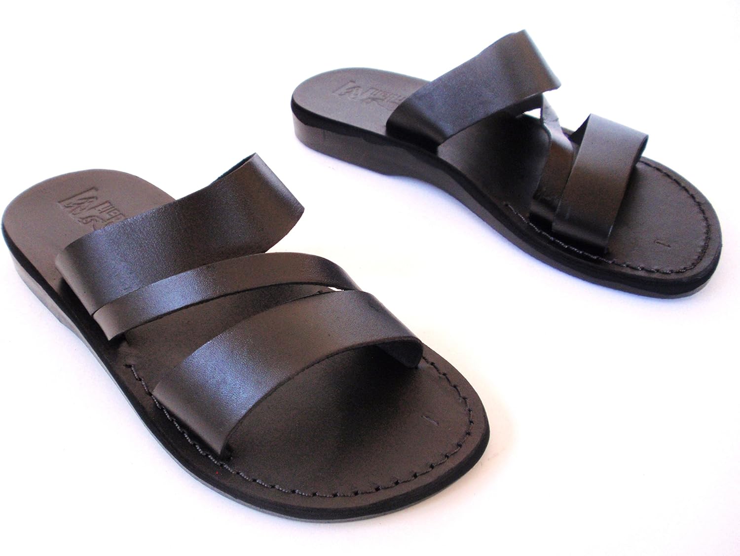 Amazon Com Sandalim Sandalias De Piel Autentica Para Hombre Sandalias Biblicas Sandalias De Jesus Estilo Griego Color Negro Shoes