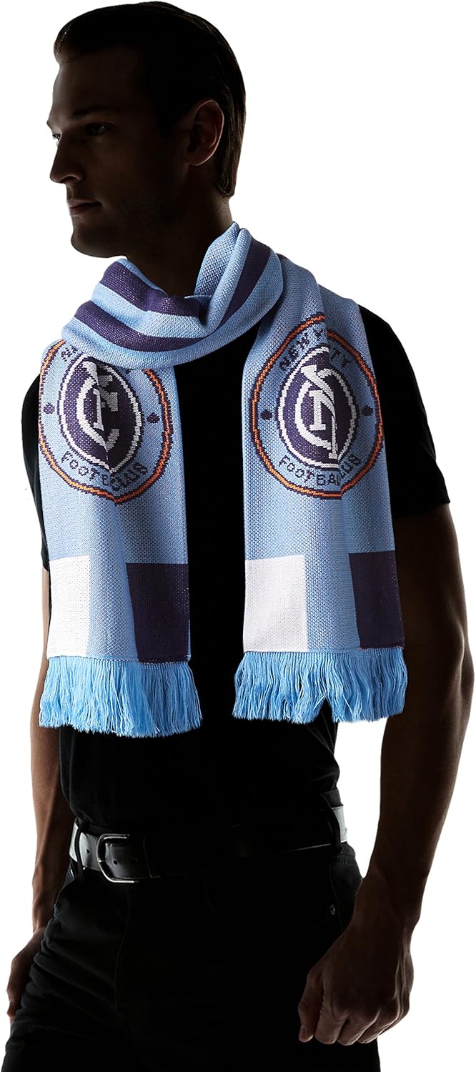 MLS New York City FC Adult MLS SP17 3 Stripes Jacquard Scarf, OSFA, Blue : Clothing