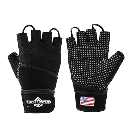 Golden Scute Weight Lifting Gloves With 176 Wrist Wrapgreat For Pull Ups Cross Training Fitness And Wods1 Pair