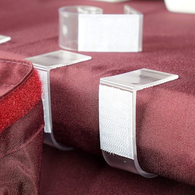 Tableclothsfactory 12 PCS Adjustable Clear Plastic Large