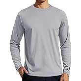 TACVASEN Men's Long Sleeve UPF 80+ Shirts Sun Protection UV SPF Shirts Rash Guard Fishing Running Quick Dry Lightweight