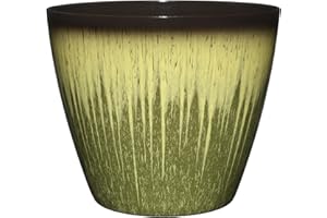 CLASSIC HOME & GARDEN Classic Home and Garden Vogue Planter Pots w/Pottery Quality Finish - Modern Indoor & Outdoor Flower Pots - UV-Resistant Porch Planters - Decorative Pot for Flowers & Herbs (8” Willow Green)