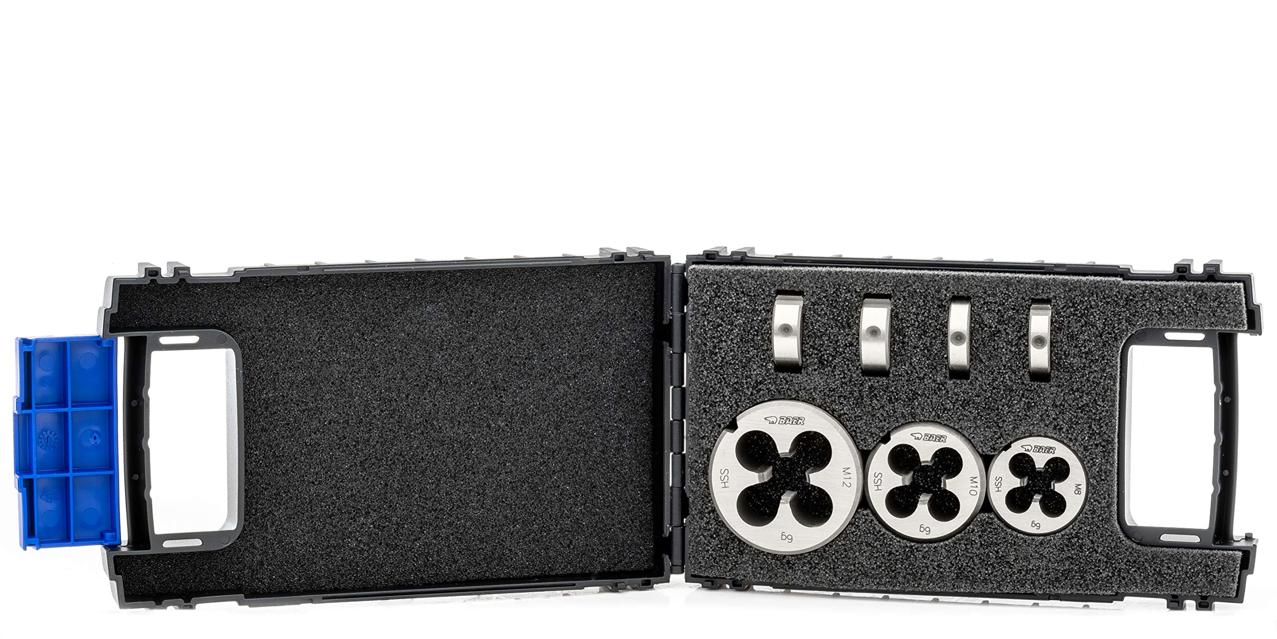 Baercoil BAER Tap Set HSS: Die Round: M3-12 - Die Set - Thread Dies - Male Thread Cutter - Die Set - Male Thread Cutting