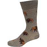 Hot Sox Men's Buffalo Crew Socks 1 Pair, Grey Heather, Men's 10-13 Shoe