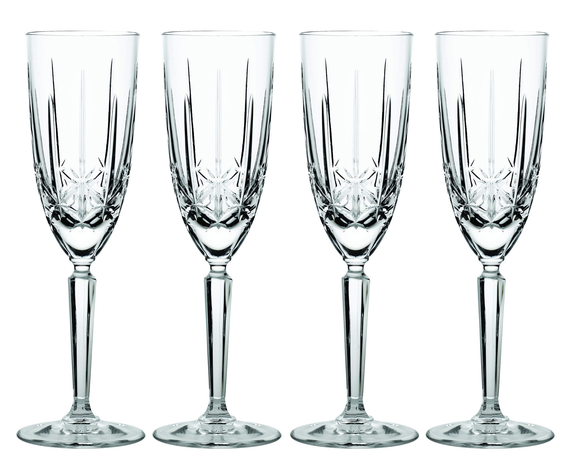 Waterford 156158 Marquis Sparkle Flute Set of 4, Non-Leaded Crystal