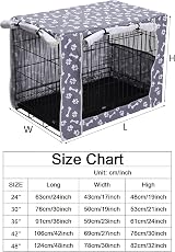 Pethiy Dog Crate Cover Polyester Pet Kennel Universal Fit 24 Inch Sky Gray view 6