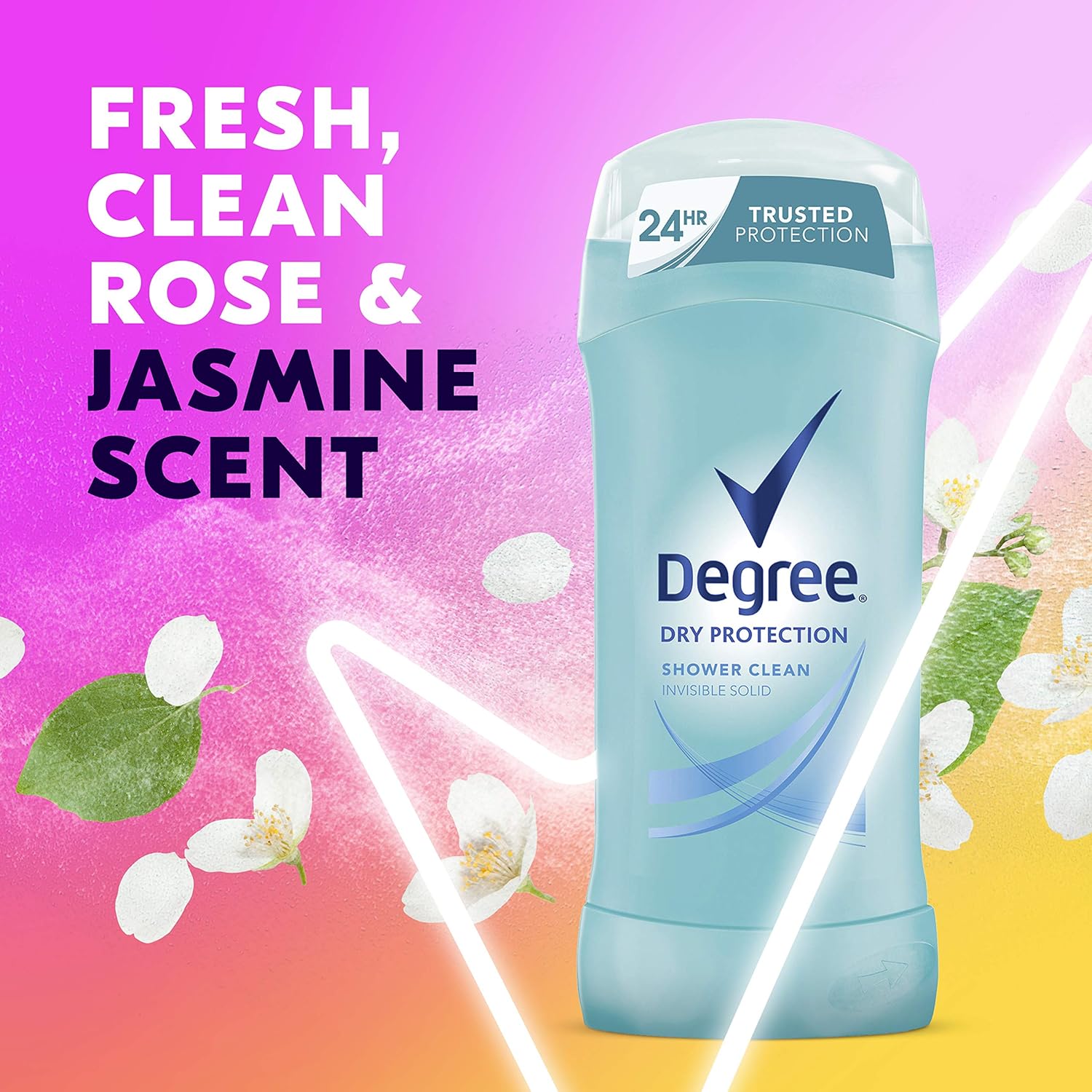 Degree Antiperspirant Deodorant Stick For Sweat and Odor Protection Shower Clean 24-hour Protection 2.6 oz 6 Count: Beauty