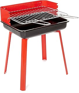 GrillChef Portago-Holzkohlegrill, rot
