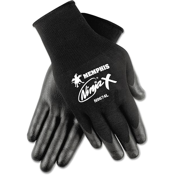 Amazon.com: Ninja X Bi-Polymer Coated Gloves, Large, Black Size