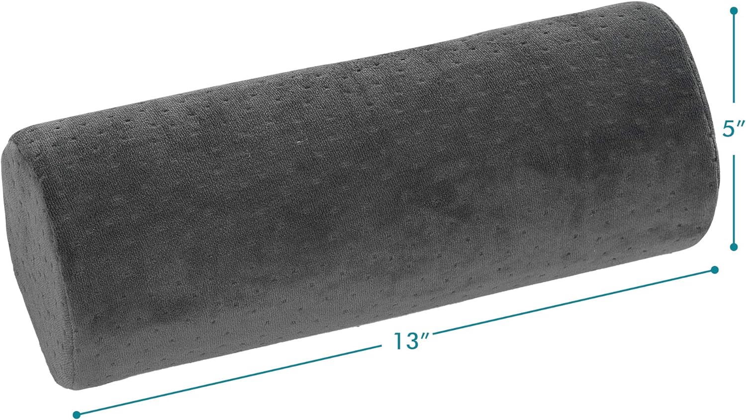 Bamboo Gray Round Cervical Roll Cylinder Bolster Pillow with Removable Washable Cover, Ergonomically Designed for Head, Neck, Back, and Legs || Ideal for Spine and Neck Support During Sleep: Health & Personal Care