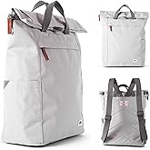 ORI LONDON Travel Backpack - Large Water-Resistant Nylon Rolltop Laptop Backpack for Men & Women - The Finchley - Mist
