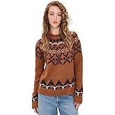 MOON RIVER Women's Isle Hairy Pullover Sweater