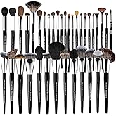 Bueart Design 36Pcs PRO Grade Natural Goat Hair Pony Bristles Makeup Brushes Set with Super Holder Professional-Grade Precision & Luxury Brush for beauty enthusiasts&professionals Makeup Artist
