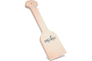 GRILLHOGS Cedar BBQ Grill Scraper, Natural Wooden Grill Cleaner for Griddle and Grills, Cleans Top