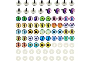 GraceAngie 20Pairs 14mm Glass Safety Craft Eyes Owl Snake Lizard Eyes with Washers for Amigurumis Plush Animals Crochet Bears