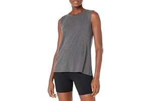 Amazon Essentials Women's Soft Cotton Relaxed-Fit Yoga Tank Top (Available in Plus Size)