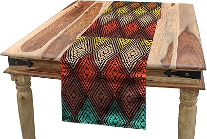ABAKUHAUS Geometrisch Tischläufer, Stammes-Punkte Artsy, Esszimmer