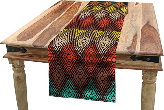 ABAKUHAUS Geometrisch Tischläufer, Stammes-Punkte Artsy, Esszimmer