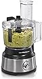 Hamilton Beach Food Processor & Vegetable Chopper for Slicing, Shredding, Mincing, and Puree, 10 Cups - Bowl Scraper, Stainless Steel