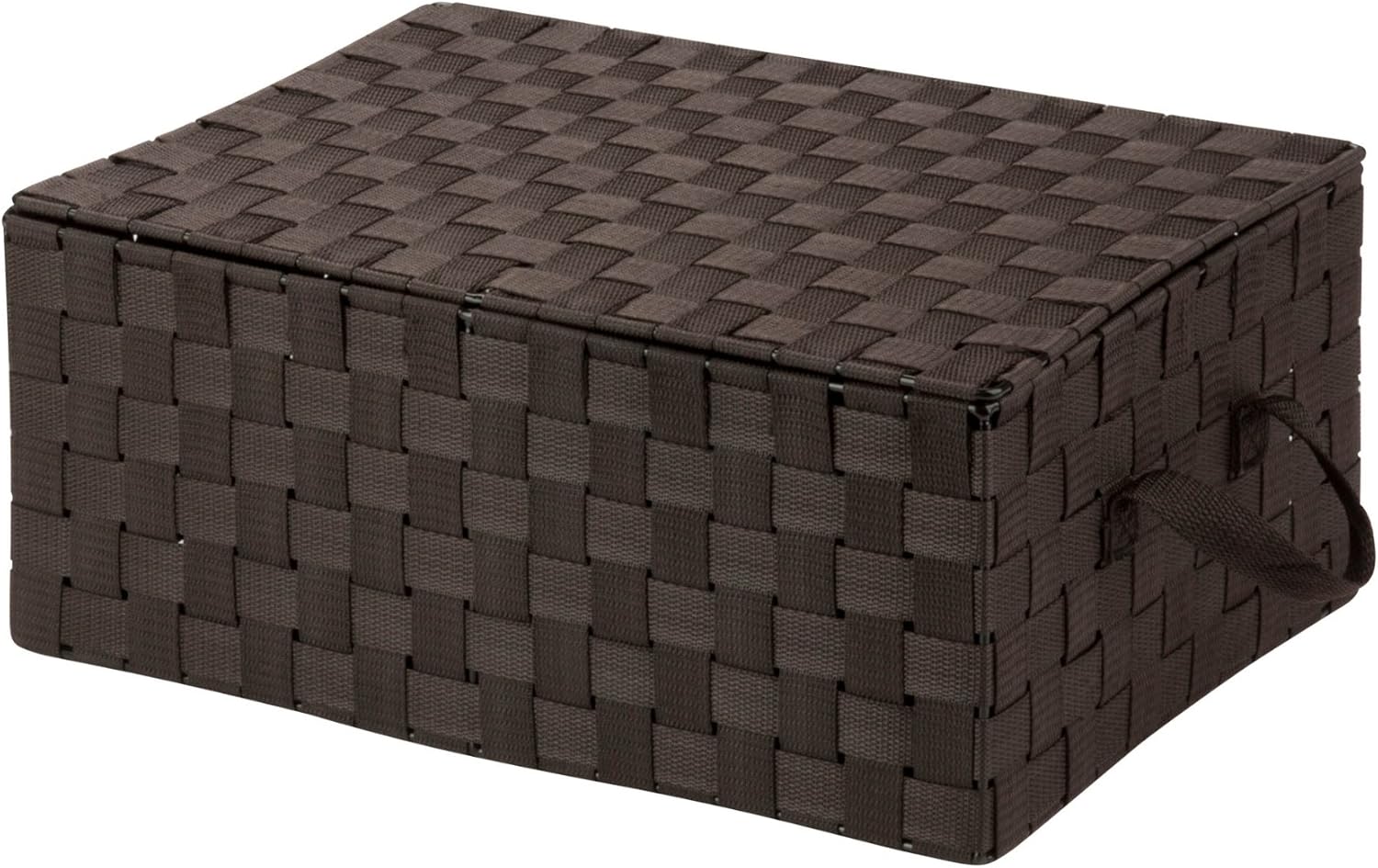 Honey-Can-Do OFC-03704 Double Woven Storage Chest Box with Lid and Handles, 12 by 17 by 7-Inch, Espresso: Home & Kitchen