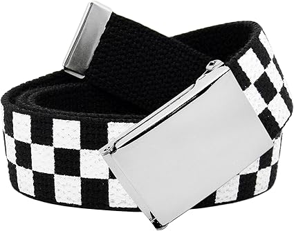 checkered buckle belt