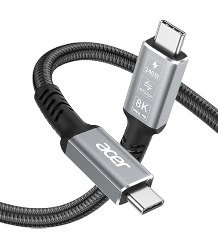 Belkin Active Thunderbolt 4 Kablo (2M 6.6FT), 100W Güç Dağıtımı PD Etkinleştiril