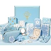 Easter Basket Gifts for Tween & Teen Girls, 8 PCS Birthday Gift Teenage Girl Gifts Trendy Stuff w/Fun Task Tag Makeup Brushes & Bag, Empower Positive Wrapped Gift Prefilled Stuffers for Daughter Niece