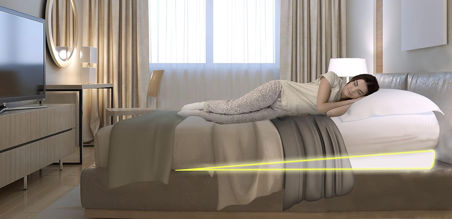 Bed Wedge For Acid Reflux Full Width Mattress Wedge Incline Elevator Adjustable Gerd Treatment King 76 W X 60 L X 6 H Cover Included Amazon In Home Kitchen Best Mattress For Acid Reflux