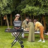 Raweao Woodfire Stand for Ninja OG701 Foldable BBQ Grill Stand view 6