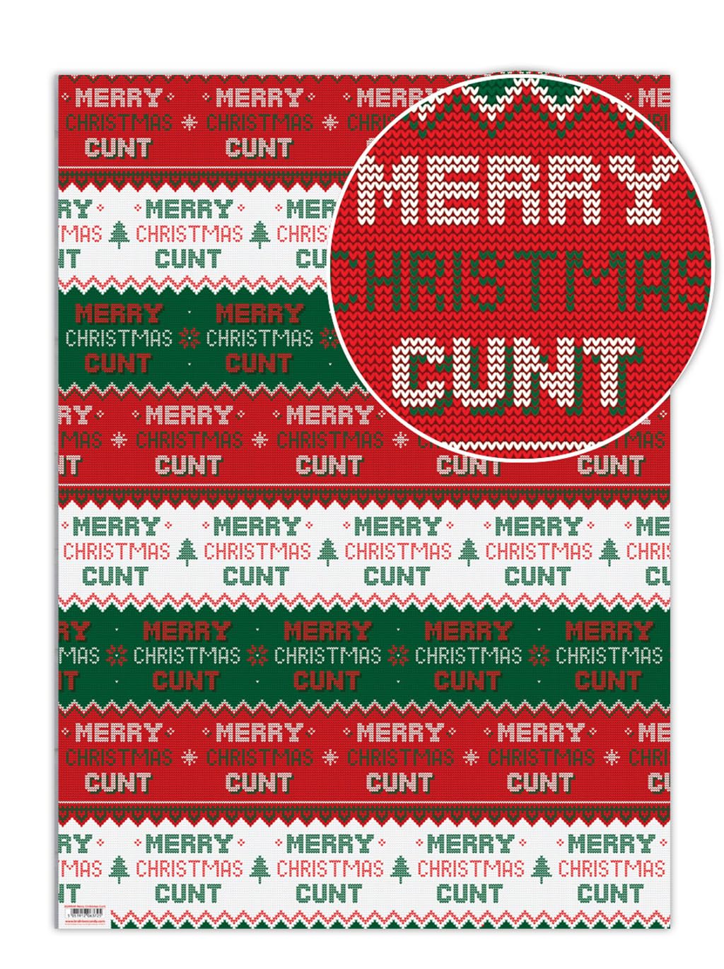 Christmas Wrap | Xmas Wrapping Paper | Adult Gift Wrap | Funny Rude | Offensive | by Brainbox Candy… (2 Sheets)