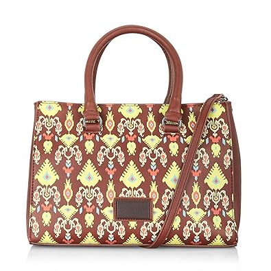 Caprese Ikat Womens Satchel (Brown)
