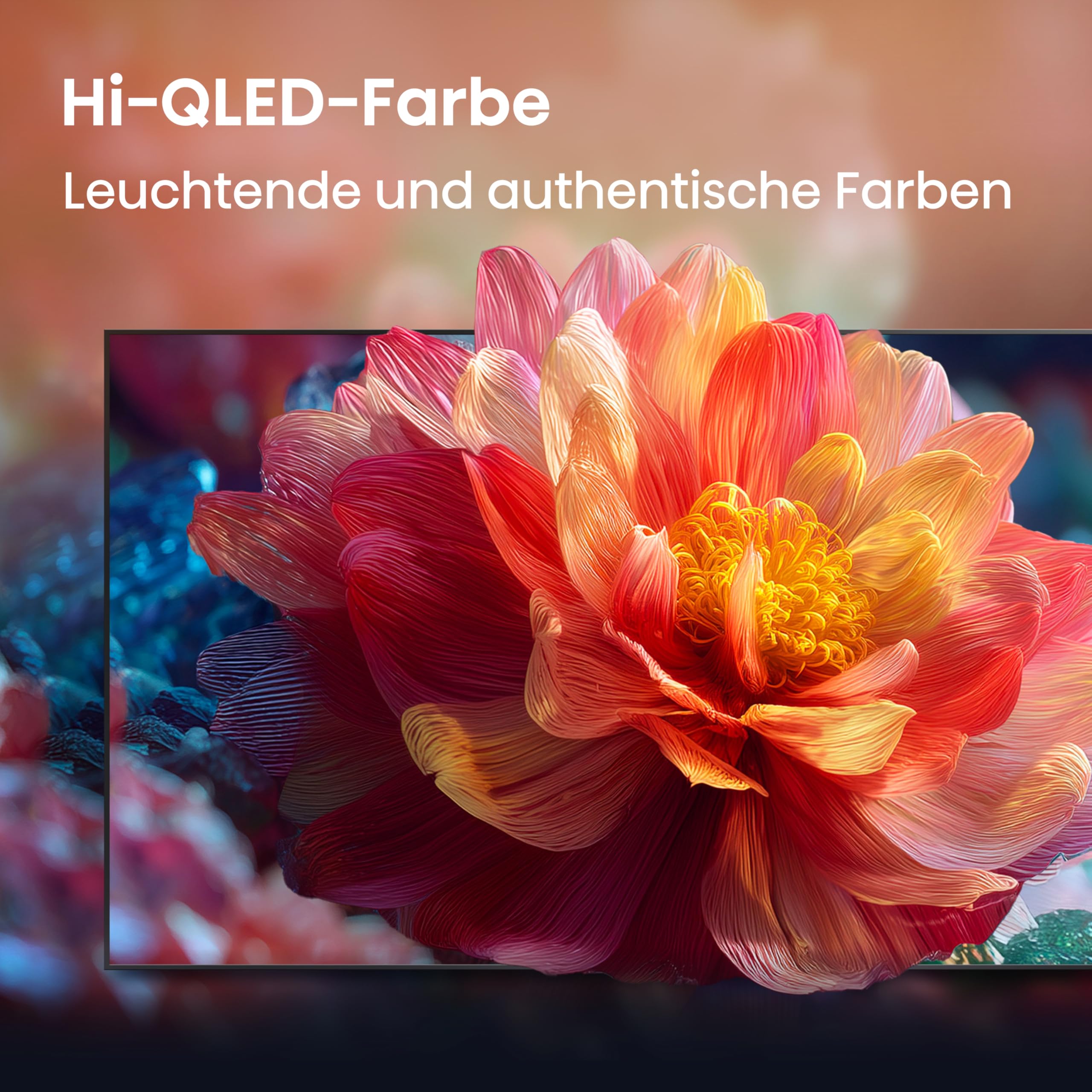 Hisense 58E7DS Fernseher 58 Zoll, 4K UHD QLED, Smart TV, Hi-View AI Engine, 60Hz Game Mode Plus, Dolby Vision IQ, HI-QLED Colour, Filmmaker Mode, AI Smooth Motion, Airplay, Sprachsteuerung[2026] 4