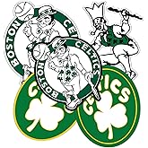 Desert Cactus Boston Celtics Sticker NBA Officially Licensed Vinyl Decal Laptop Water Bottle Car Scrapbook (Vintage T2-B)
