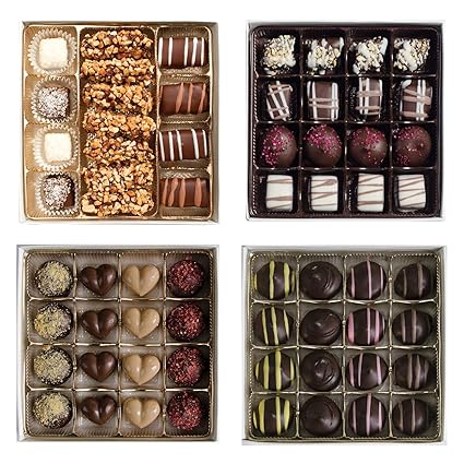 Amazon.com : Valentine's Day Chocolate Gift Box - Celebrate Valentine's Day with 4 Chocolate Boxes, 63 Pc. : Grocery & Gourmet Food