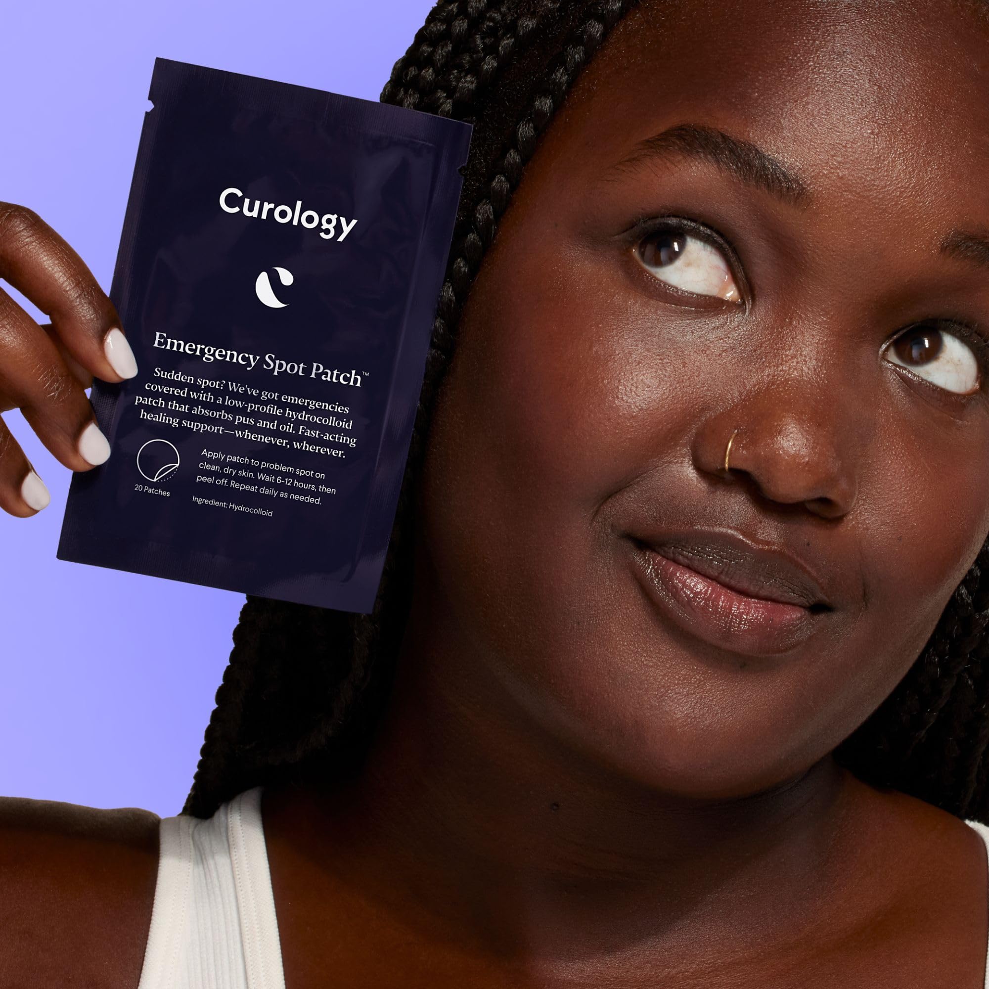 Curology Emergency Spot Pimple Patches for Face, Stocking Stuffer Gifts, Hydrocolloid Pimple Patches Fast-Acting, 40 Count