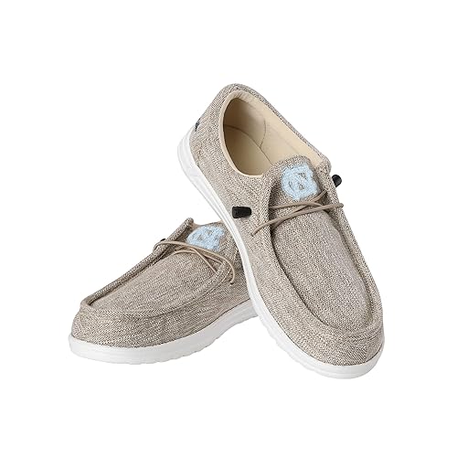 FOCO Men's NCAA College Team Logo Lightweight Loafers Lace Up Cotton Knit Shoes, 9-10