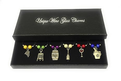 Set Di 6 Segnabicchieri Artigianali A Forma Di Scarpa Con Perline - Libby's Market Place, Per Amanti Del Vino E Delle Scarpe