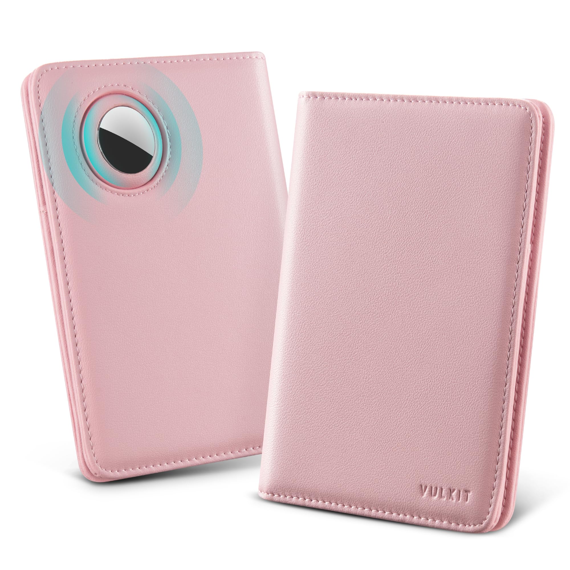 Photo 1 of VULKIT Passport Holder with Airtag Slot, Premium Nappa Leather, RFID Blocking Airtag Passport Wallet