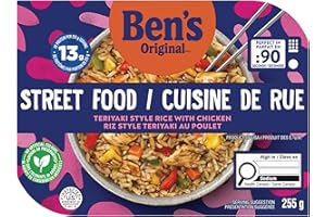 BEN'S ORIGINAL™ Street Food Teriyaki Style Rice with Chicken, Prepared Entrée, Microwave in 90 Seconds, 255 g