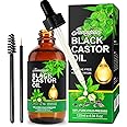 120ML Jamaican Black Castor Oil, Castor Oil Organic Cold Pressed Unrefined, Pure Natural Castor Oil for Hair Growth,Skin & Scalp Moisturizer, Eyelashes & Eyebrows, Deep Cleansing, Nail Care Grow