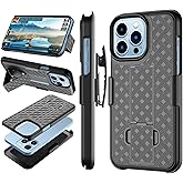 Tiflook Belt Clip Holster Compatible for iPhone 14 Pro 6.1" Case, with Built-in Kickstand Belt Clip Holster Shockproof Cover, iPhone 14 Pro 5G Holster - Black