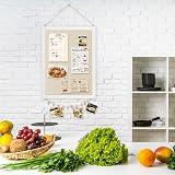 DOLLAR BOSS Cork Board Linen Double-Sided 30x40cm Wood Frame Wall Display Pin view 7
