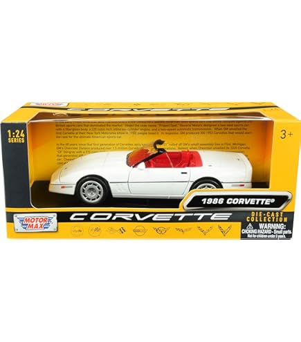 Amazon.com: Motormax Toy 2005 Chevy Corvette C6 White with Red